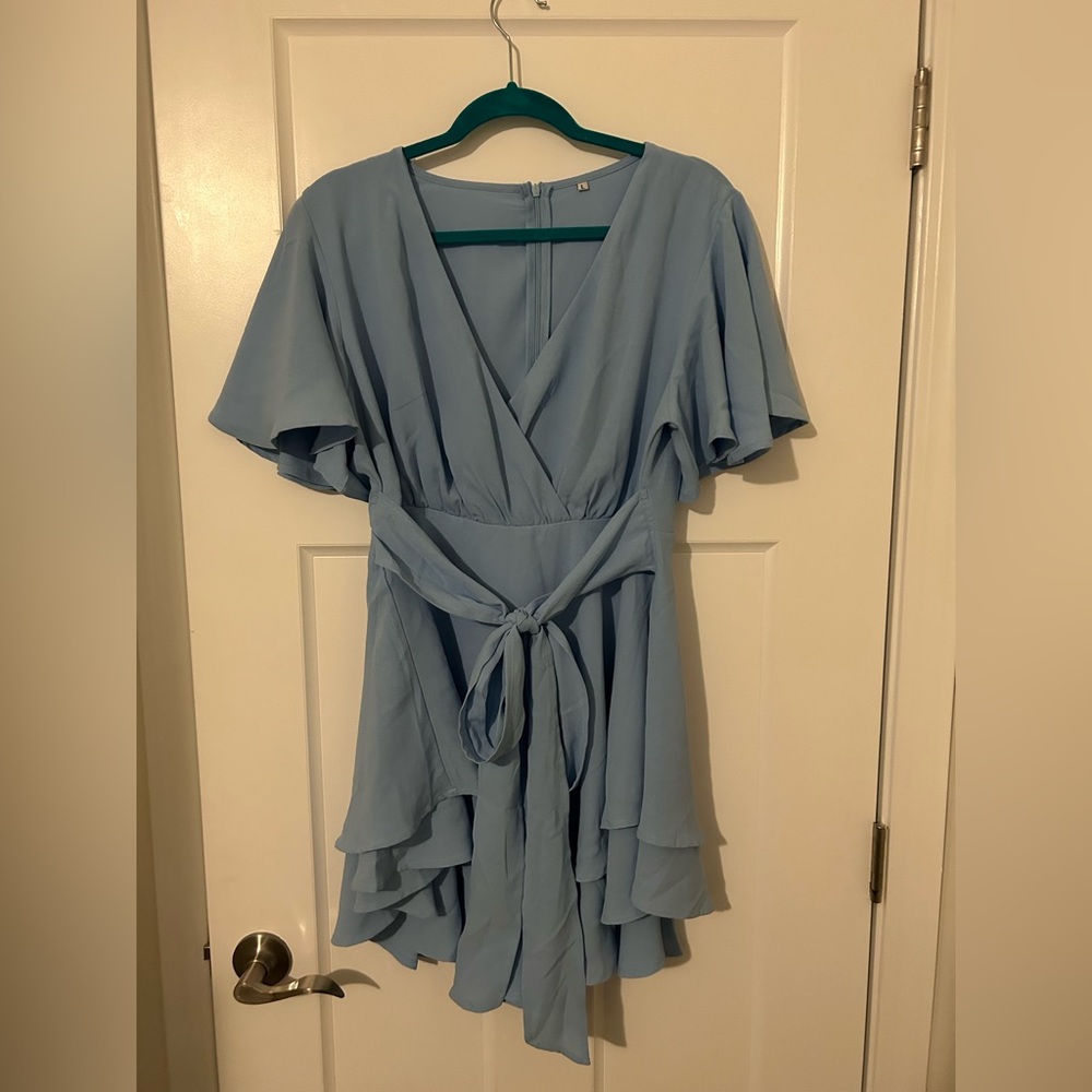 Brand:SHEIN    Size:L    Color:Light Blue